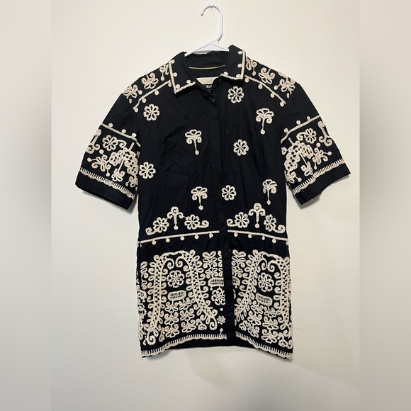 Maeve Short-Sleeve Collared Mini Shirt Dress - Picture 5 of 10